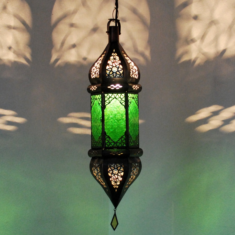 Orientalische Deckenlampe SULTANA Grün