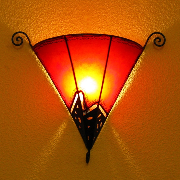 Wandlampe aus Leder Bogaboga H 50cm