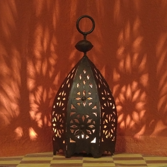 Schmiedeeiserne Laterne aus Marokko MSEDDES H35cm