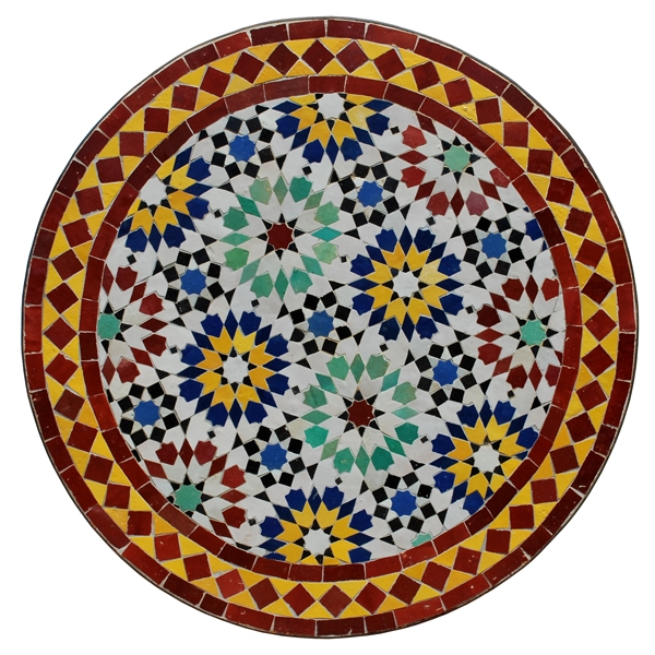 Bistrotisch aus Mosaik ANKABUT D60cm Rot