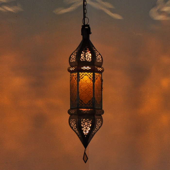 Marokkanische Lampe - SULTANA - Amber