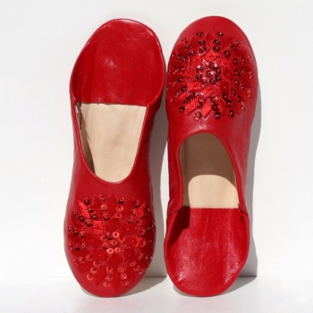 Orientalische Lederschuhe Mosona_ Rot