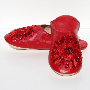 Orientalische Lederschuhe Mosona_ Rot