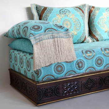 Orientalische Marokkanische Couch aus Massivholz Amana