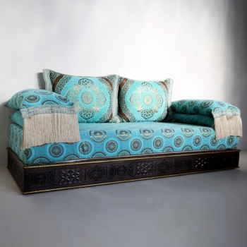 Orientalische Marokkanische Couch aus Massivholz 