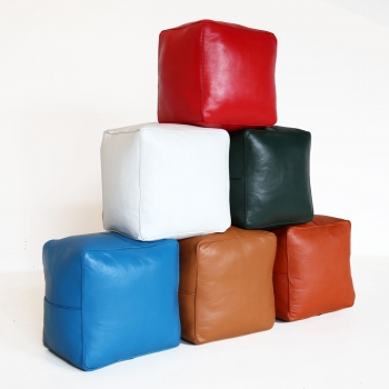 Marokkanische Sitzkissen CARRE Cognac Braun