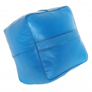arabische Leder-Sitzkissen CARRE Hell Blau