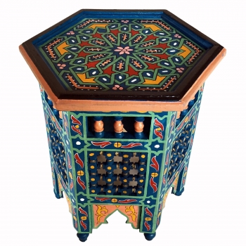 Orientalischer Arabischer Tisch ZERGI H43xD38cm