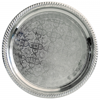 Orientalisches Silbertablett D38cm