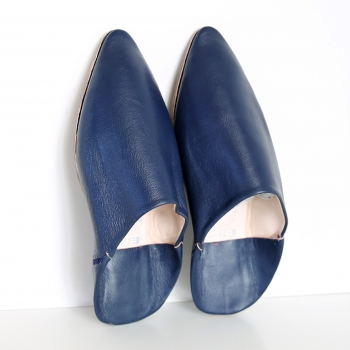 Marokkanische Leder Schuhe Blau Gr. 40-44