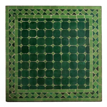 Marokkanischer Gartentisch MOSA4 quadratig 60x60 cm grün