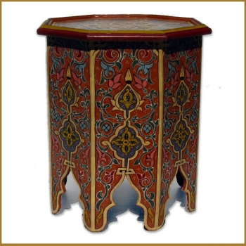 Handbemalter Marokkanischer - Tisch - aus Holz