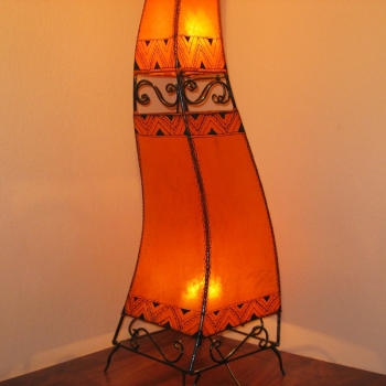 Stehleuchte aus Marokko CHEVAL H160cm Orange
