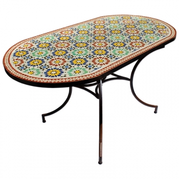 Gartentisch aus Marokko Ankabut Oval (L150cmxB80cm)