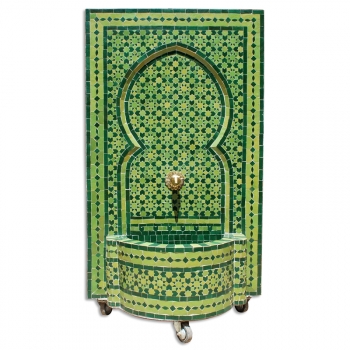Orientalischer Mosaikbrunnen Warda 130x70 cm Grün