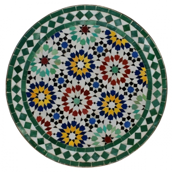 Marokkanischer Mosaiktisch ANKABUT D60cm Grün