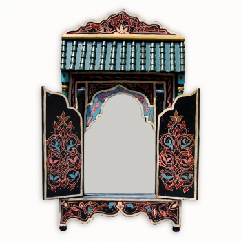 Orientalischer Holzspiegel Bab handbemalt
