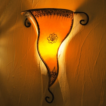 Marokkanische Wandlampe GARN orange