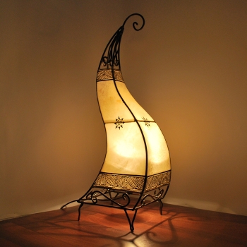 Orientalische Lederlampe Canar H76cm