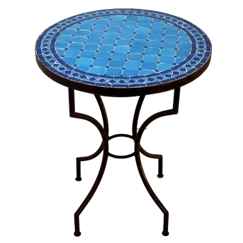 Mosaiktisch Bistrotisch SARGA D60cm Blau