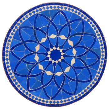 Bistrotisch aus Mosaik Mosa D80cm Blau