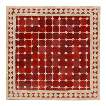 Mosaiktisch (60x60)cm Bordeaux/Beige