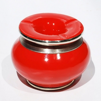Marokkanische orientalische Keramik Aschenbecher Rot