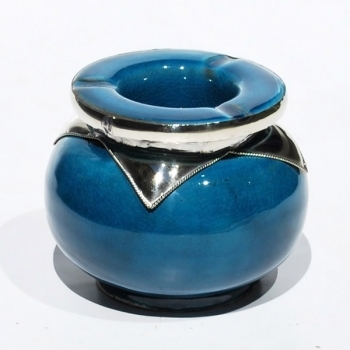 Marokkanischer Keramik Aschenbecher Blau