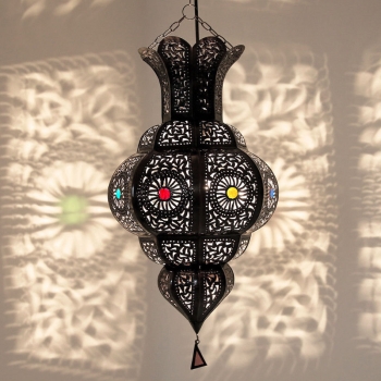 Arabische Hängelampe AMARA Dunkelbraun H 50cm