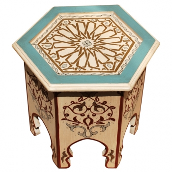 Orientalischer Beistelltisch aus Holz CREMA